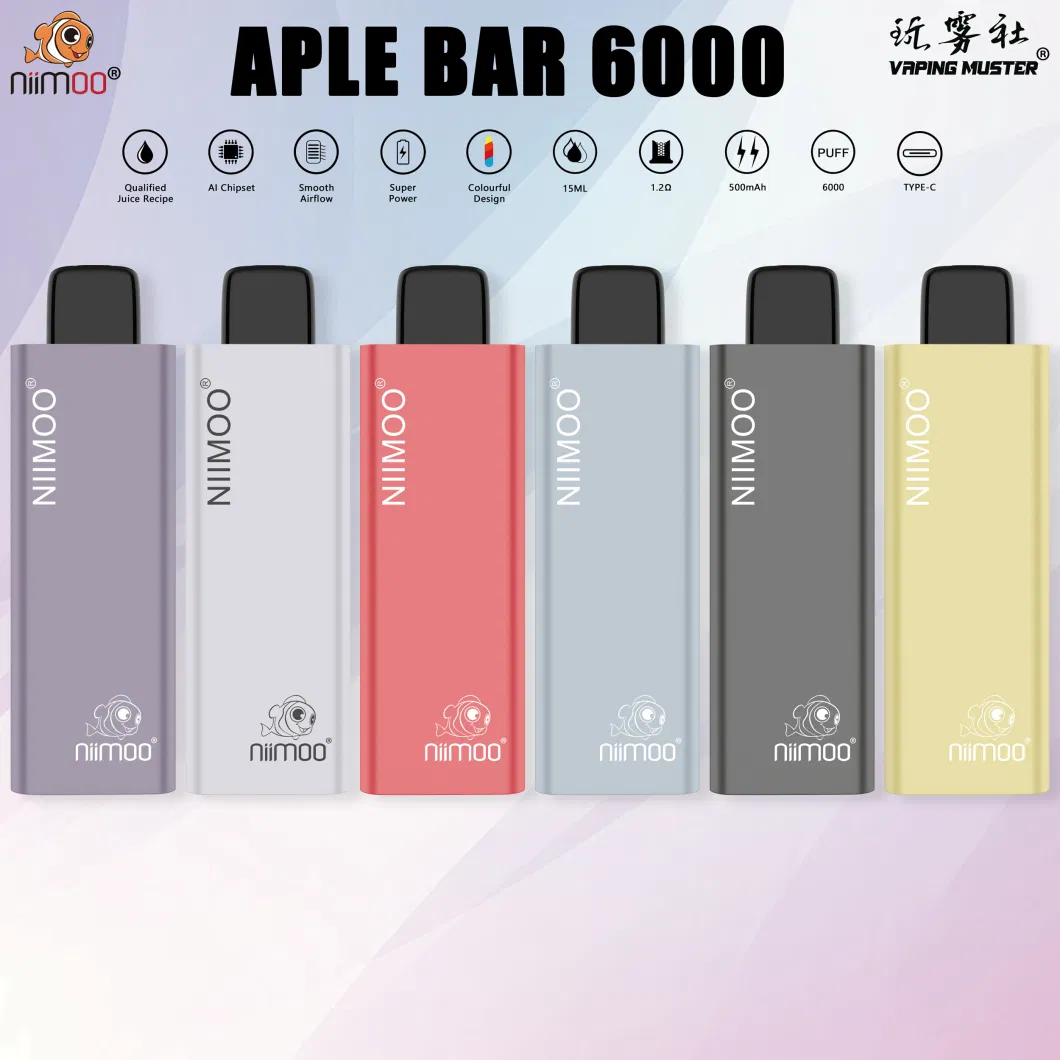 Niimoo 6000 Puffs Plus OEM ODM Electronic Cigarette Disposable Vape Pen Wholesale I Vape Pen