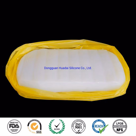 Material de silicone sólido curado platina Htv Hcr Silicone Htv cru para extrusão HD